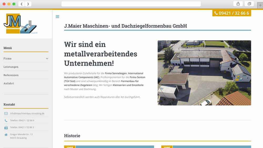 Homepage Maschinenbau J. Maier Straubing